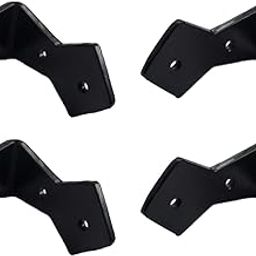 Adonai Hardware 2 Inch "Abba" Black Antique Iron Hand Forged L-Corner (Supplied as 4 Pieces per Pack) - Matte Black Powder Coated-10