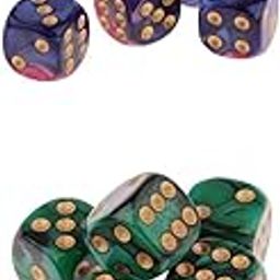 ATORSE Toy 10Pieces 6-Sided Game Dice 16mm Dice for Board Games and Teaching Math-Toys & Hobbies-Games-Board & Traditional Games-Contemporary Manufacture-10