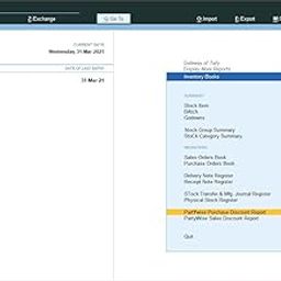 Display Party wise Sales & Purchase Discount Report - Tally Add-On (E-mail Delivery - No CD) - Multi User-90