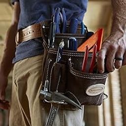 McGuire-Nicholas 10 Pocket Carpenter's Pouch | Premium Leather Nail & Tool Bag with Reinforced Wear Points-image-71