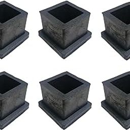DEEPOOS Square Rubber Bush,1 Inch (25 mm) Pad or Cap for Furniture - Black - (Pack of 6 PCS)-image-72