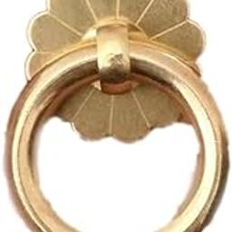 JUCACE Ring Pull Handles, Antique Brass Vintage Traditional Retro Round Pull Swing Ring Kitchen Bathroom Bedroom Cabinet Door Knobs Drawer Furniture Handles-image-25