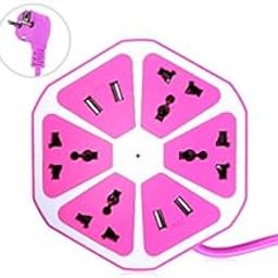 Aeoss USB Power Strip Travel Charger Surge Protector Outlets 5ft 1.8m Long Cord with Universal Flat Plug Input from 100v-240v Power Sockets USB Charger Station 4 Port USB Charger-image-51