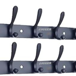 JAGGER JAG335 Wall Mounted Stainless Steel Wall Hooks for Hanging Cloth/Towel Hangers/Key Ring Holder/Door Hangers/Hook Rail/Bthroom Hanger [ Combo Pack of 2 ] (MATT Black, 8 Hook Hanger)-23
