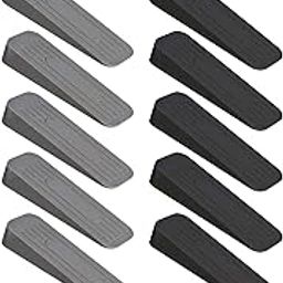 ALP Heavy Duty Anti Slip Rubber Door Stoppers with Doors Powerful Gripping Work of Any Surface for Home, Offices, Warehouses & Classrooms Door Bottom Seal (5 Grey & 5 Black Door Stopper)-image-82