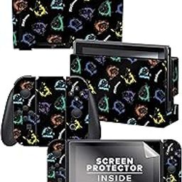ELTON 3M Skins Decal for Nintendo Switch, Anti-Scratch Durable Cover Sticker Matte Protector Vinyl Wrap Full Set Faceplate Joy-Con Console Dock [video game]-13