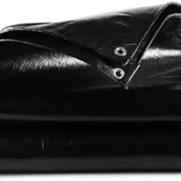 Black TARPAULINE Sheet 18FEET X 30FEET 200 GSM TARPULINE Tent - for UV Resistant Protect from Wind RAIN, Sunlight (Black) 18 * 30 Size Black Tarpauline-image-12