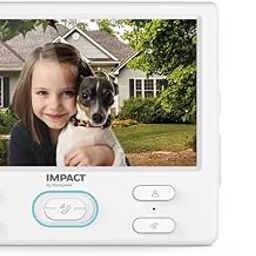 IMPACT by Honeywell Analog Video Door Phone/Bell with 7" TFT LCD Screen & Physical ButtonI 1080p ResolutionI 2-Way Audio TalkI IR Night Vision with Color LED's I BuiltIn Mic & Loudspeaker(I-HVDP-SB01)-0