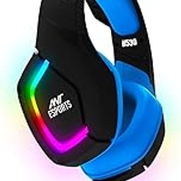 Ant Esports H530 Multi-Platform Pro RGB Gaming Headsetfor PC / PS4 / PS5 / Xbox One / Switch1 with mic, Black Blue-30