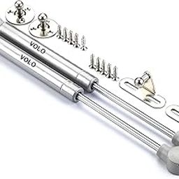 VOLO 50 N Hydraulics Gas Spring Stay STRUT Pneumatic Lift Support Cabinet Hinges Support, Capacity 5 KGS, Size 10 INCHES (Pack of 2 PCS),Material:Iron, Color:Silver-63