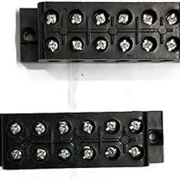 Control Panel 30A 6 Way Bakelite Connector Strip Double Row Barrier Black Terminal (Pack Of 2)-picture-7