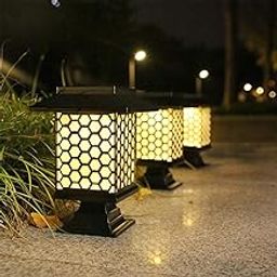 MORZ 2Pack Solar Powered LED Lantern Garden Light Outdoor Pathway Warm White C-image-24