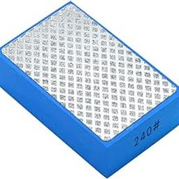 Serplex® Diamond Hand Polishing Pads, 240 Grit Sanding Pads for Tile, Concrete, Glass, Ceramics, Marble, Granite - Wet or Dry Sanding Block, 90 x 55 x 30 mm-13