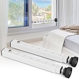 WooFog Adjustable Security Bar，Home Window Safety Lock Bar, Sliding Windows Bars for Child Safety, Apartment Vertical and Horizontal Window Safety Bar, Extends Form 11" to 18"（Metal-2 pcs）-15
