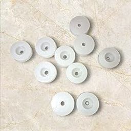 Plastic Bushes Pack of 10 Pcs with Screws | Floor Protector Pads - Prevent Scratches, Anti-Slip, Suitable for Door and Furniture Bases | Colour-White | Round Size-23mm,Width-8mm (10 Pcs)-image-13
