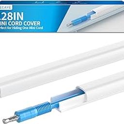 Wall Cord Hider - CMC-06 Mini On-Wall Cable Cover - Hide a Cable Concealer for Speaker Wire, Ethernet Cable Raceway Kit - 125in, White-image-80