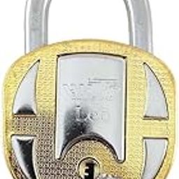 Goyalkart Hilto Leo Multo Colour | Multicoloured Finish | Hardened Shakle Steel | Metal Body | 3 Keys | Blister Pack Padlock (2, Golden)-image-8
