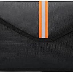 Fireproof Document Bag – Fireproof Pouch, Waterproof Fireproof Money Bag for Cash with Zipper, Important Document Storage | Fire Proof Bags for Cash, Birth Certificates (Black, Size12.2“ x 8.2")-image-36