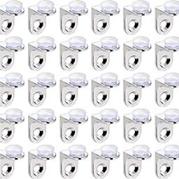 30 Pcs Mounting Brace Fixing Glass Shelf Bracket Pegs Supports with Chuck Wall Mount,Glass Mounting Brackets-image-64