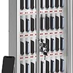 36 Slots Cell Phone Cabinet,Aluminum Alloy Pocket Chart Storage Cabinet for Cell Phones,Wall-Mounted with a Locked and Handwritten Tags,Can be Carried by Hand-image-45