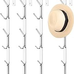 Tandefio 2 Pack Over The Door Hook Door Hanger Comes with 6 Hooks from Large to Small 14'' Metal Over The Door Hooks Hanger for Hats, Coat, Scarf, Purse, Bags, Scarf, Keys and More (Silver)-23