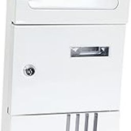 Wall Mount Mailboxes for Outside Lockable Letter Box for Outdoor Door Office White| Home Essentials | Kitchen Organizer | Home & Kitchen-image-58