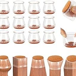 12 Pcs Chair Leg Protector, Round Furniture Leg Caps Silicone, Stool Protectors Silicone Chair Leg Protector for Furniture Pads Chair Leg Floor Protector-image-40