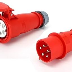 POWER IP44 Industrial plug and Socket Connector 3Pin 16A-6h 220V-250V 2P+E and 5 Pin 32A 250V (32-5 socket and plug)-image-41