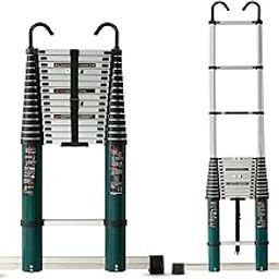 Plantex 6.2m (20.5 ft.) Aluminium Telescopic Ladder/16-Steps Portable Ladder with Removable Hooks/Foldable Multipurpose Collapsible Ladder for Home & Outdoor Use/2 Years of Warranty By Plantex-(Green)-image-25