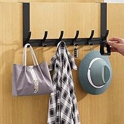 KN Enterprise Over Door Hook Hanger with 6 Hooks, Aluminium Heavy Duty Coat Rack, Door Organiser for Clothes, Towels, Bags, Behind Back of Door (6 Hook Door Hanger)-image-16
