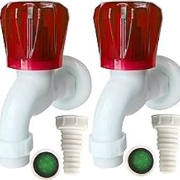 Techhark ® Polished ABS Plastic Based Multi-Use Water Tap ( White, Pack of 2)-image-1