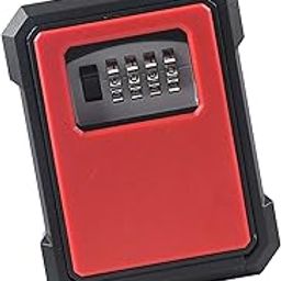 TRENDYNEST Portable Key Storage Lock Box 4 Digit Password Key Storage Case for House Red | Lock Boxes | Access Control Equipment | Facility Maintenance & Safety-image-7