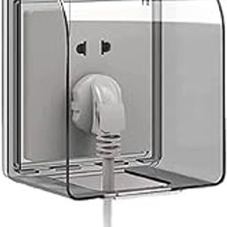 YAVRIXZ Universal Waterproof Wall Socket Plate Panel Switch Box Cover Protector | Weatherproof Single Outlet Cover Outdoor Receptacle Protector | baby safety wall socket cover-12