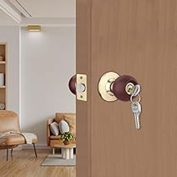 Godrej Cylindrical Lock I with 3keys I Classic Range I for Bedroom Door, Internal Door I for Home&Office I for Left or Right Handed & Inside or ourside Opening Door I Wood Finish I 2 Years Warrenty-22