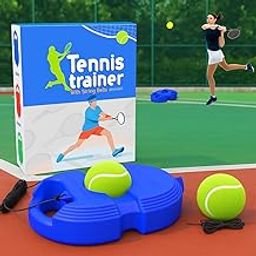WinLozz Tennis Trainer (Pack of 1) Rebound Ball with String Tennis Trainer Set Self Tennis Practice Ball with String Cricket Trainer Rebound with Rope Fill Sand or Water Commode (Blue)-image-82