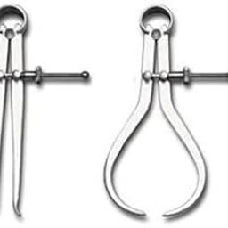 JAIBROS Spring compass caliper outside inside set of 2 8 inch silver color-13