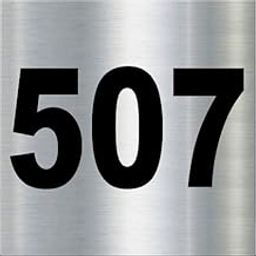 Number plate 507 Room, Hotel, Hospital, Lodge,Apartment, Flat,Door No,College, Library, Rack Numbers Warehouse, Steel brushed type color ACP Board with PVC waterproof Black sticker-image-15