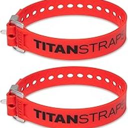 Titan Industrial Straps – Strong & Simple Tie-Downs for Construction (Welders, DIY Home) & 1st Responders – 3 Year Warranty, Batch Tested – 70 lb. Working Load, 20" Length, Red, 2-Pack-image-14