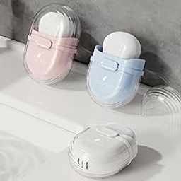 Xmart India Portable Travel Soap Holder with Lid Compact Soap Container for Bathroom, Travel, Gym & Camping - Stylish Cute Box with Drainage Feature soap Stand for Bathroom(Multicolor)-image-97