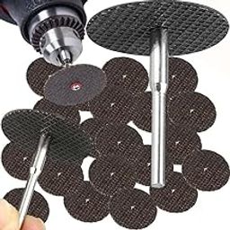 DIY Crafts Abrasive 32mm Metal Cutting Disc Grinder Rotary Tool Kit Resin Circular Saw Blade Wheel Cutting Sanding with 2 Mandrel Tools (Pack Of 10 Pcs, Multi, 2 Pcs Mandrel/Connecting Shank)-15