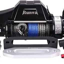 Runva 12500lbs/5670 kg Patented Waterproof Design Meets Ip67 Standards 12v Electric Winch with Dyneema Rope and Wireless Remote Used in Jeeps, Suvs, Trucks, Recovery-image-34