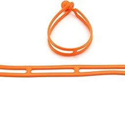 BluBird Rapid Tie Adjustable Strap, 15" Expandable Heavy Duty Indoor Outdoor Ball Ties Cord (UV Resistant, No Recoil Like Bungee Cord, Orange - 2pk-image-11