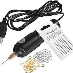 POPETPOP 1set Usb Hand Electric Drill Compact Mini Drill Pearl Punching Electric Hand for Material Easy to Carry-image-30