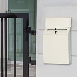 The Style SutraMailbox Locking Wall Mounted Comment Drop Box Payments Holder Postbox Beige-picture-2