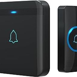 AVANTEK Wireless Doorbell Waterproof Wireless Doorbell with a Wireless Range of 400 m, 52 Melodies, 5 Volume Levels and LED Flash-24