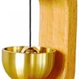 ATORSE 2xWooden Door Bell Wind Chime Ornament Hanging Bell for Doors Window Versatile Yellow-image-43