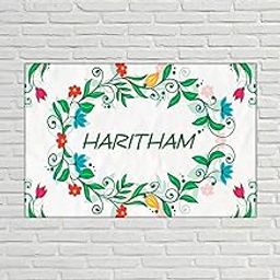 Nutcase Door Name Plate for Home Entrance Customized Sign Board Multicolor 16.5"x L-11.5"- Floral Design Name Board-image-81
