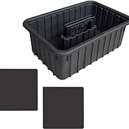 ARTISOUL® Parts Organizer Removable Hardware Box Garage Organization Reusable Tool Box Black-image-13