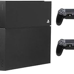 HumanCentric PS4 Mount for PS4 (2013 - mid 2016 Model) + 2 Controller Mounts Bundle (Black) | Mount on The Wall or on The Back of The TV | Patent Pending-11