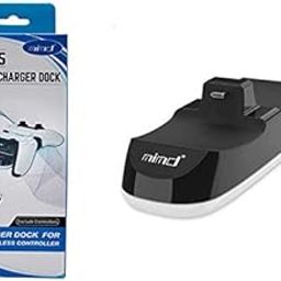 GADGETSWRAP Dual Charger Dock P-5 USB-C Cable X1 Compatible with PlayStation 5 Wireless Controller PS5 - White/Black-13